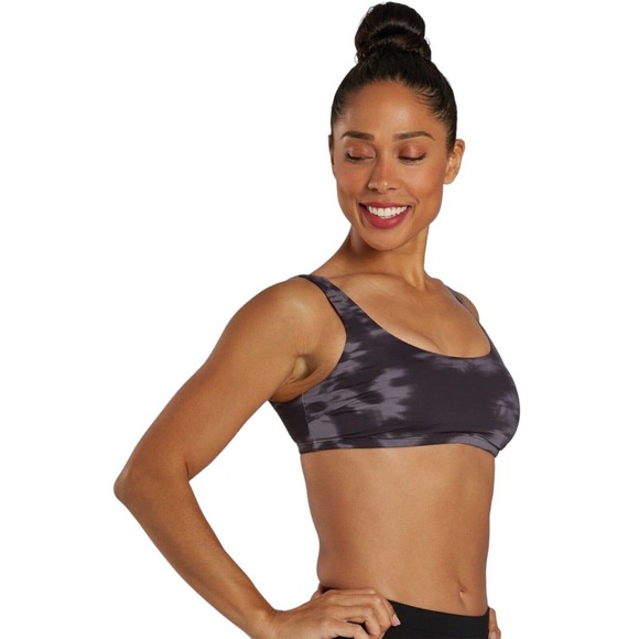 Nike Bra Women's Size XL Floral Fade Scoop Neck Bikini Top Swimming - Picture 2 of 5